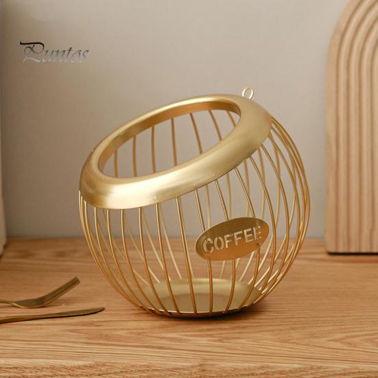Coffee Pods Storage Basket Organizer Large Capacity Multipurpose Versatile K-cup Organizer Metal Coffee Pods Storage Container