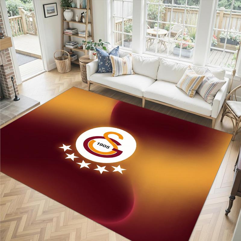 Tappeto in Velluto di Cristallo Design Galatasaray FC Accogliente Non?Tappeto Stampato Antiscivolo per Camera da Letto Soggiorno Ingresso