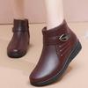 Thickened Fleece Lined Winter Boots Soft Bottom Anti Slip Shoes Elderly Women Comfortable Warm Shoes