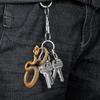 Snake Keychain Pendant Keychain Charm Desktop Sculpture, Feng Shui Brass Snake Statue Desktop Ornament Pure Copper Miniatures