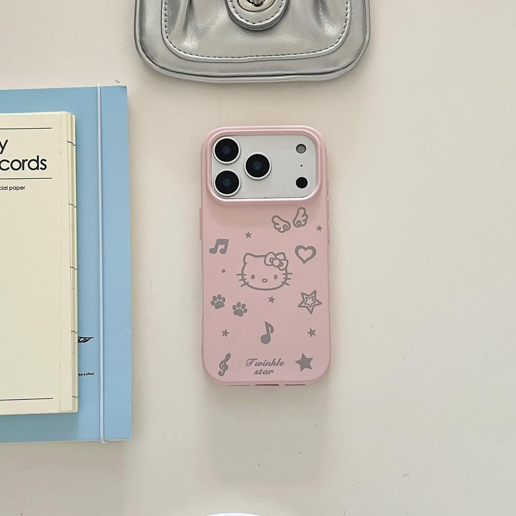 Pinke Linien KT Katze iPhone 16 Pro Max/14/15/17 Pro Schutzhülle von Apple