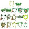 Lovely Dopamines Look Headbands Cartoon Shape Hair Hoop Plush Headpiece Easter Party Fashion Costume Prop Unisex