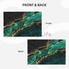 Green Gold Marble Table Placemats Set of 4 Linen Waterproof Heat Resistant Non Slip Washable Linen Table Mats 18x12 Inches