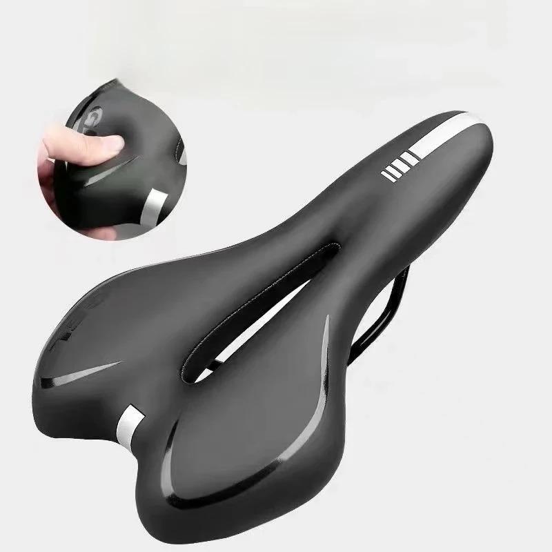 Mountain Bike Saddle Thickened Soft Silicone Bicycle Seat Cushion Comfortable Replacement Pad for Road Bike Fixed Gear Cycling
