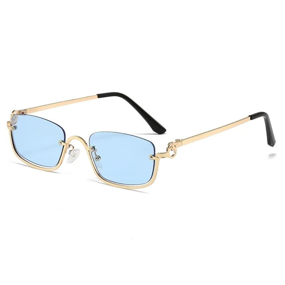 Small Sun Glasses Narrow Shades Eyewear Vintage Square Sunglasses  Unisex