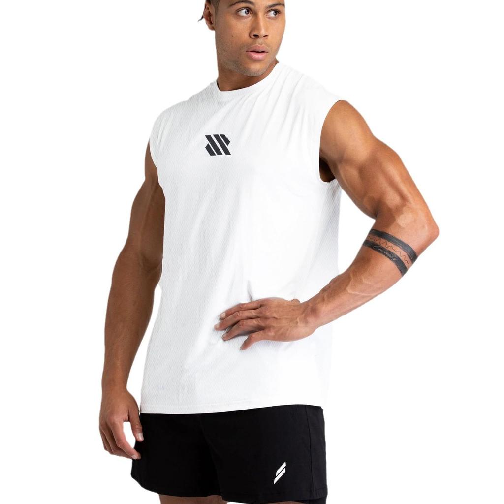 Men's Wide Shoulder Sleeveless Sports Tank - Muscle Show Fitness Vest