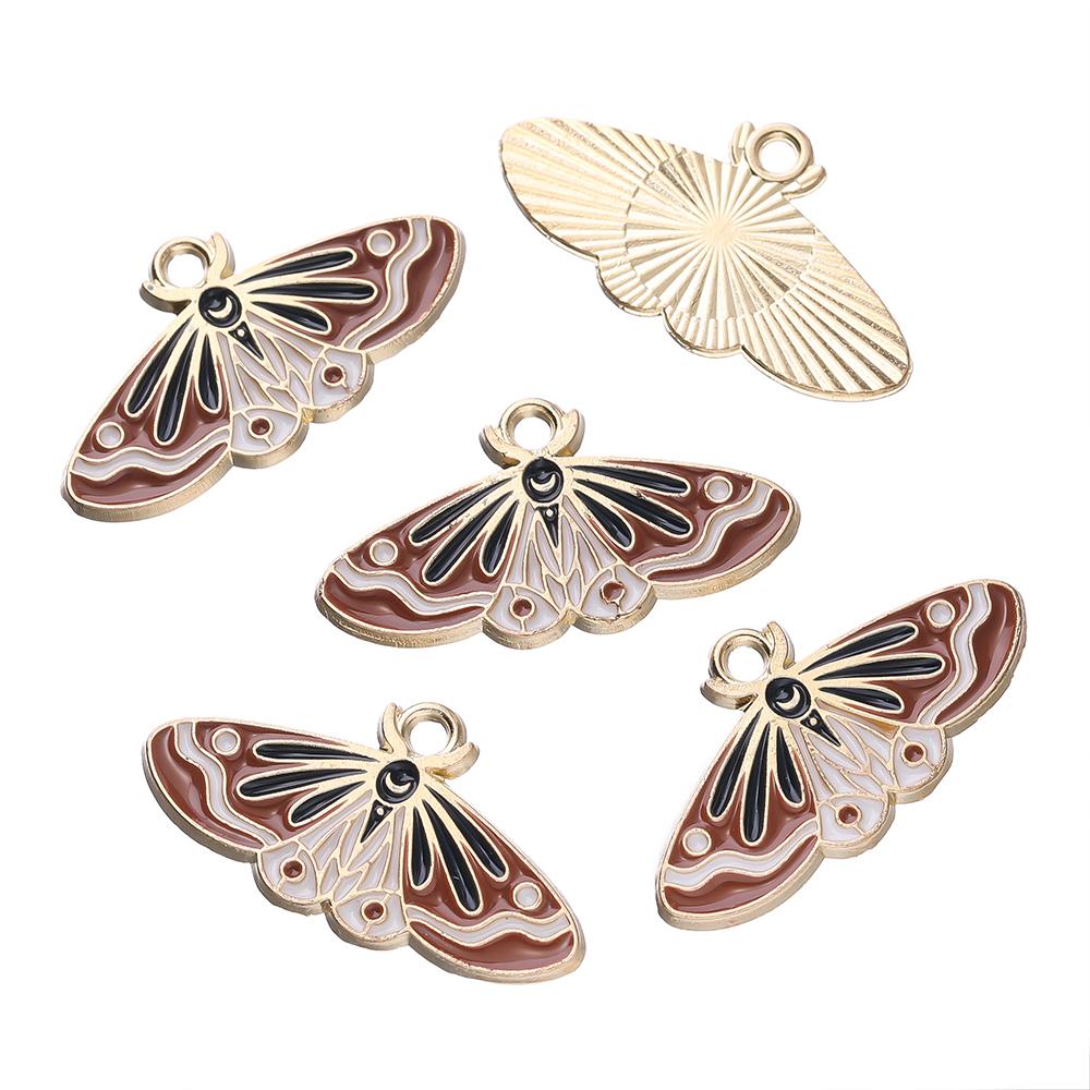 10pcs Enamel Butterfly Alloy Pendants Colorful Dropping Oil Necklace Charms For DIY Jewelry Bracelet Earrings Making Findings