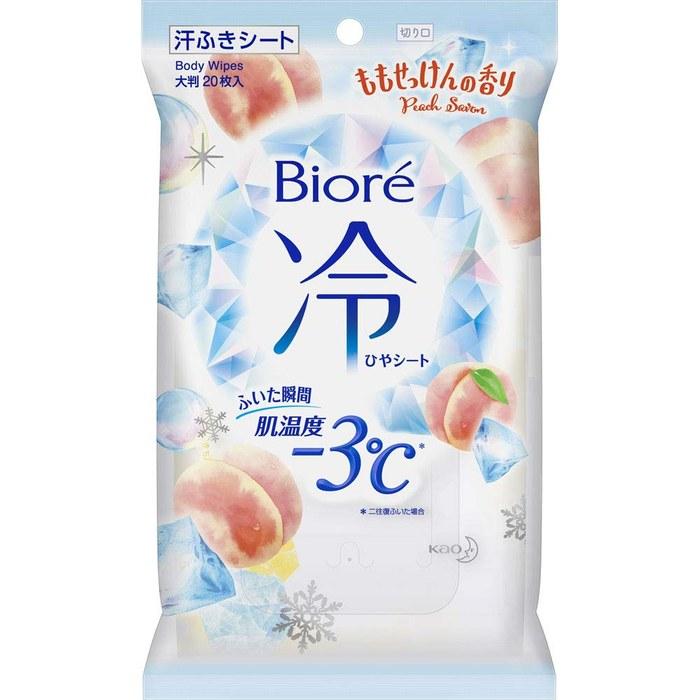 Biore Cooling Sheets Peach Soap Scent 20 Count