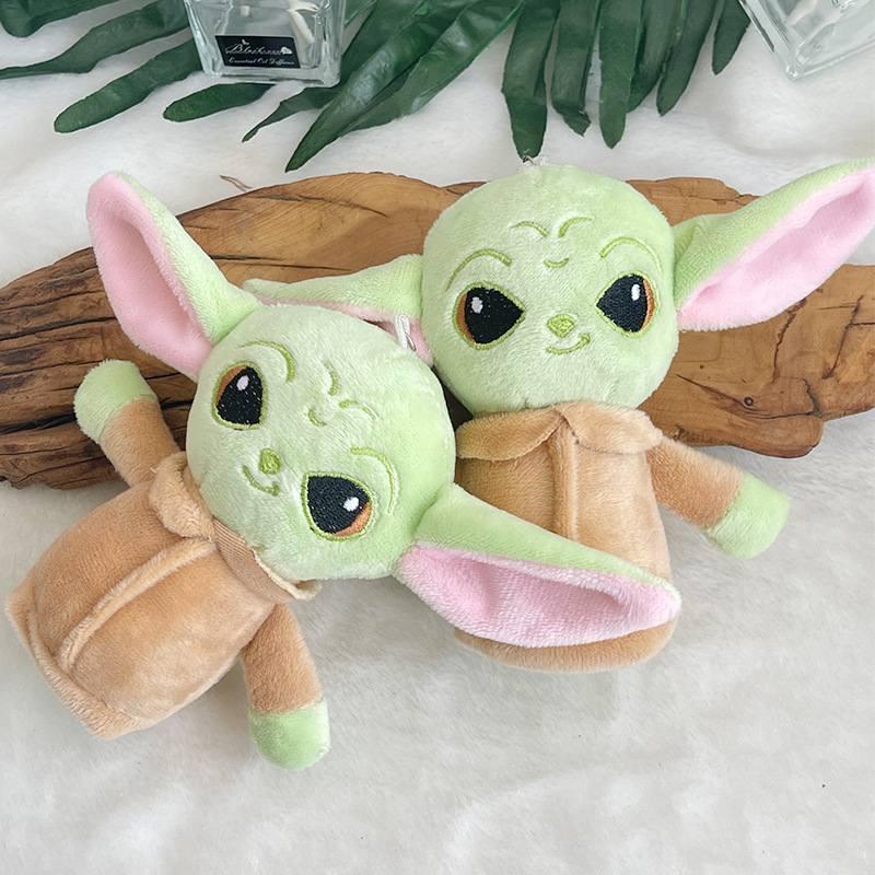 Adorable Yoda Baby Plush Backpack Decoration Soft Stuffed Animal Key Ring For Children Non-cartoon Design