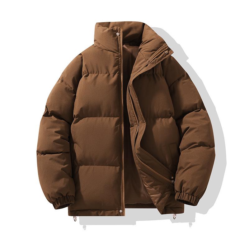 Autumn and Winter Down Cotton Clothes Men's Style Stand-up Thickened Cotton-padded Clothes Loose Korean Version Ins Trendy Versatile Couples