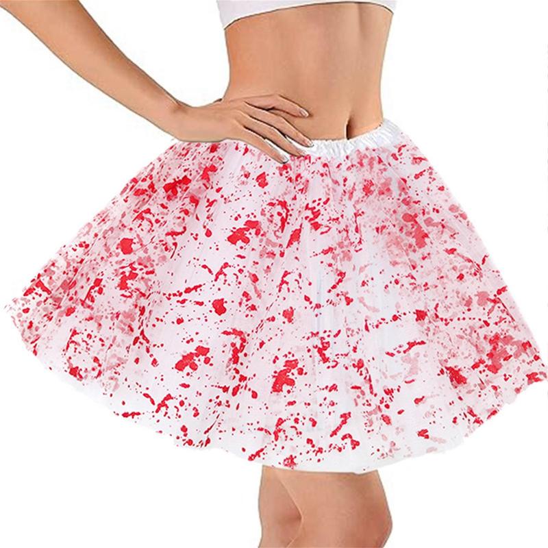 Halloween Costume Dress Spooky High Elastic Waist Skirt Halloween Cosplay Masquerade Party Costume Dress Up For Halloween