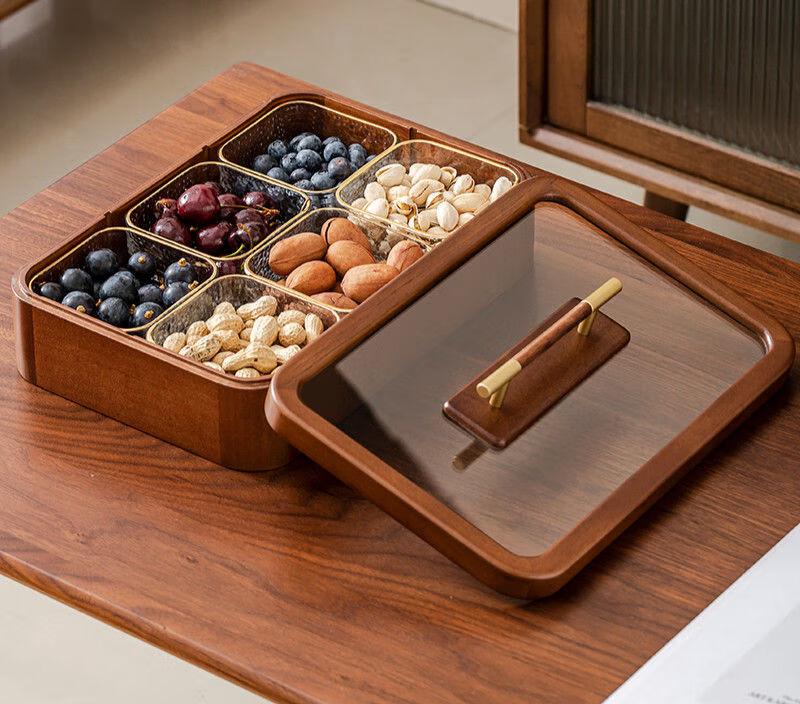 Naijiang Wooden Multi-Compartment Snack Plate