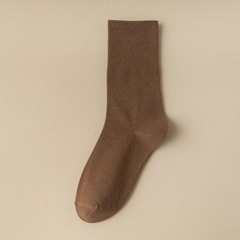 Female Spring and Autumn Colored Cotton Without Bone In The Tube Cotton Socks
