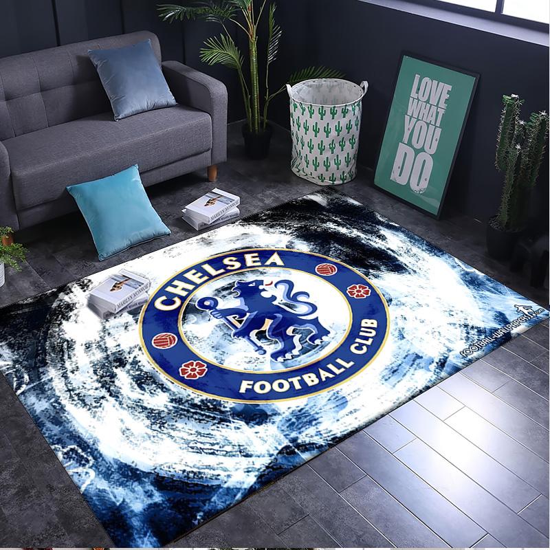 1PC Rug Chelsea Football Club Crest Carpet, Chair Rug,Area Rug for Office Bedroom Living Rooms Bedroom, Doormat Decor Christmas Fan Gifts