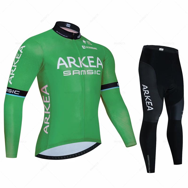 Men Bike Suit 19D Gel Pad Pants Autumn MTB Maillot Ciclismo Clothing Bicycle Uniform 2026 Long Sleeved Autumn Breathable Cycling Suit Set
