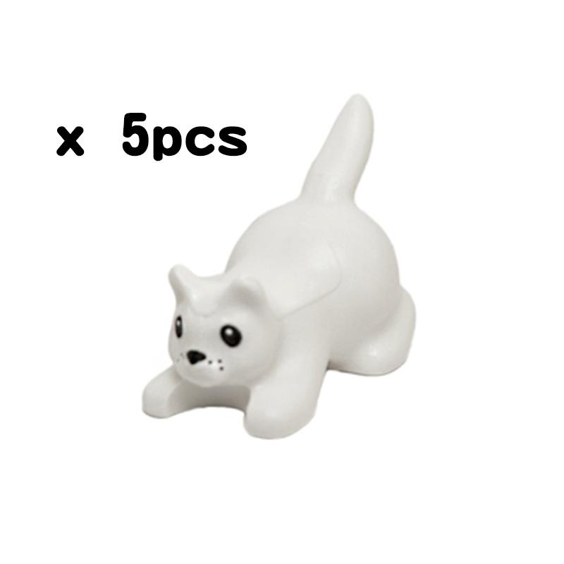 MOC Bauernhoftiere Bausteine Süße Haustiere Schweine Huhn Tiger Panda Hai Stadt Zubehör DIY Teile Steine Spielzeug Lernbausteine