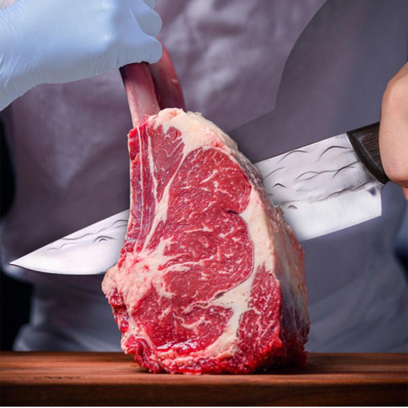 Kitchen Knives Forged Chef Cleaver Butcher Meat Fish Fruit Filleting Cutter Sushi Slicing Utility Knife with Wenge Handle