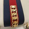 [Pre-Owned] Sylvie Gold Buckle Striped Web Leather Mini Tote Shoulder Crossbody Bag - Good #6RSGAV