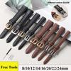 8/10/12/14/16/18/20/22/24mm PU Watch Universal Strap for Men Women Soft Wrist Band Universal Sport Bracelet Relogio Masculino