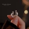 Charm 925 Silver Minimalist Hoop Earrings For Women Unisex Party Jewelry Gift Trendy