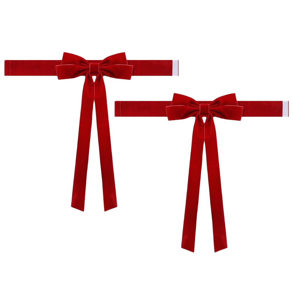 1/2pcs Christmas Bows Christmas Staircase Wreath Bows for Christmas Tree Topper Wreaths Mantle