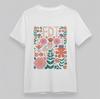 Women's Plus Size Breathable Classic T-Shirt Colorful Floral Blossom Design Tee