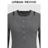 UR Women's Elegant Faux Two-Piece Round Neck Slim Dress