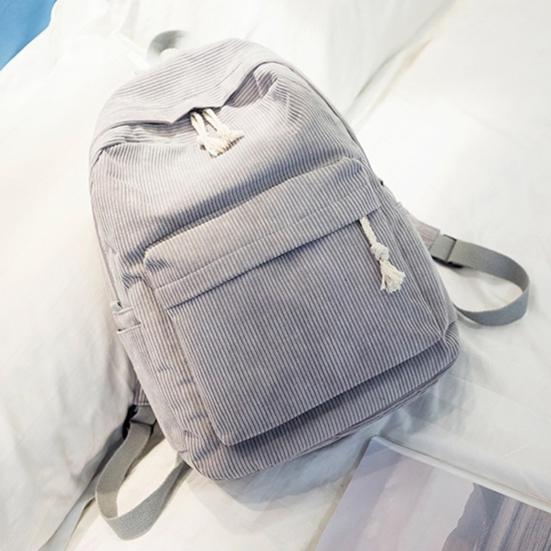 Jednobarevný manšestrový batoh proti krádeži, tréninkový batoh s nastavitelnými popruhy, velkokapacitní unisex školní taška na cestování, kempování, do práce, do posilovny