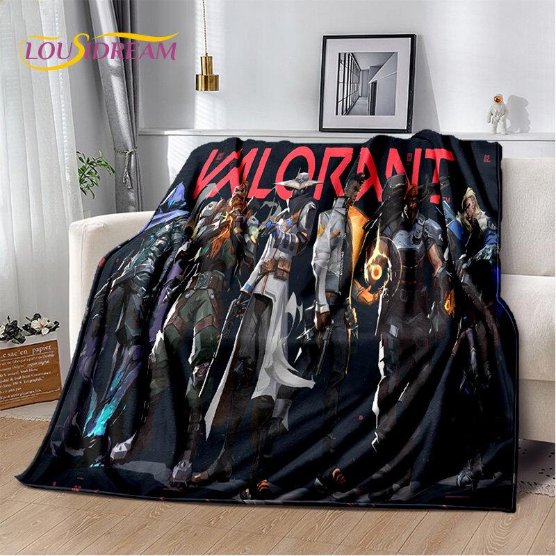 3D HD VALORANT Game Gamer Cartoon Soft Plush Blanket,Flannel Blanket Throw Blanket for Living Room Bedroom Bed Sofa Picnic Cover