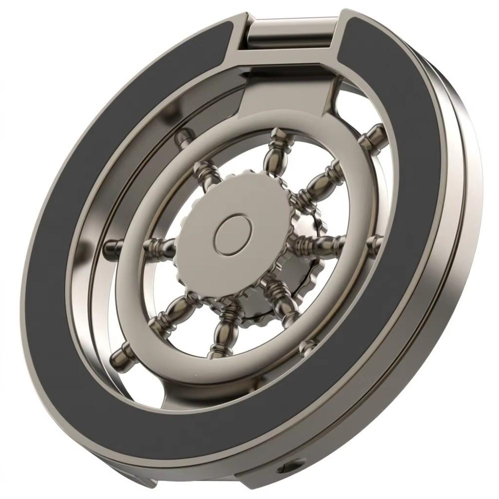 360 Rotating Magnetic Phone Holder Zinc Zinc Zinc Alloy Foldable Phone Grip Phone Ring Holder Desk Use