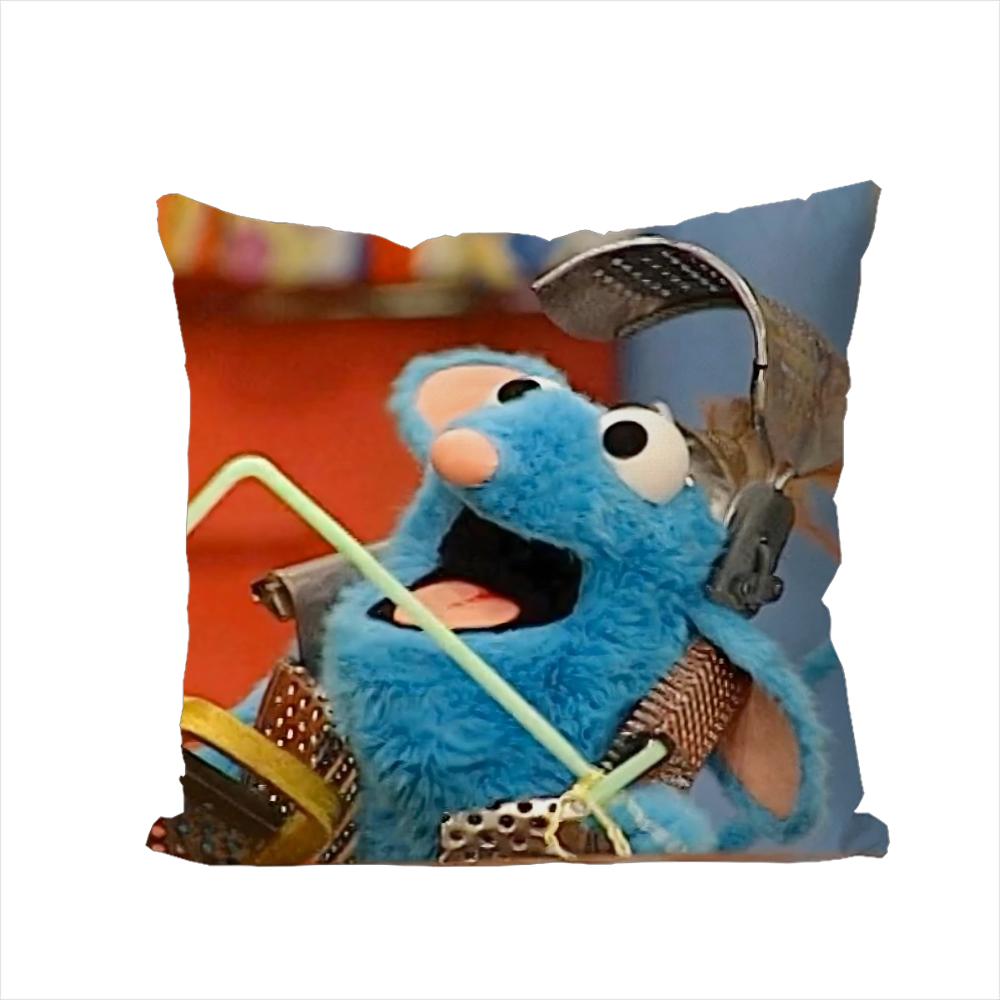 Blue Mouse Tutter Pillow Case For Car Sofa Decorative Home Doublesided Print Plush Square Throw Pillow Cushion Cover