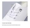2025 Spring Women's Genuine Leather White Slip-on Sneakers - Soft Sole Casual Flats