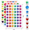 Rewards Glitter Foil Behavior Reward Chart Decoration Decals Sparkly Holographic Round Dot Heart Star Stickers for Kids Student
