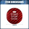 Engine Start Stop Button Cover,Front Ignition Starter Switch Sticker for Mazda 3 Red, 1 Pc