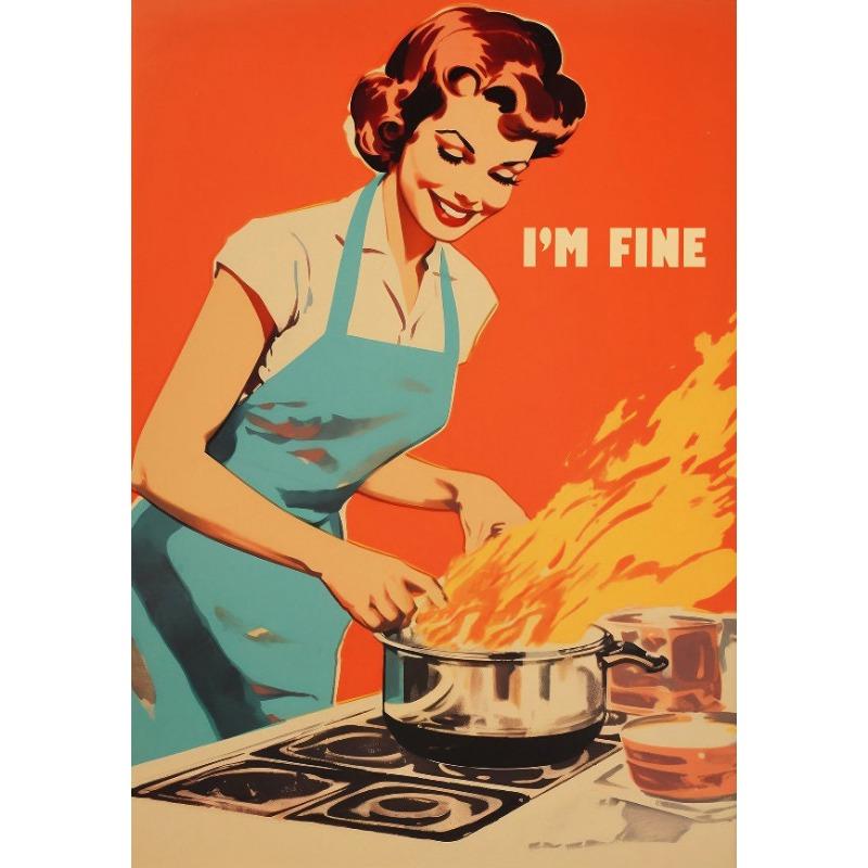 Retro Kitchen Cartoon Poster Vintage Food Humorous Wall Art Canvas Picture for Modern Kitchens Dining Room Decoration Home Gift