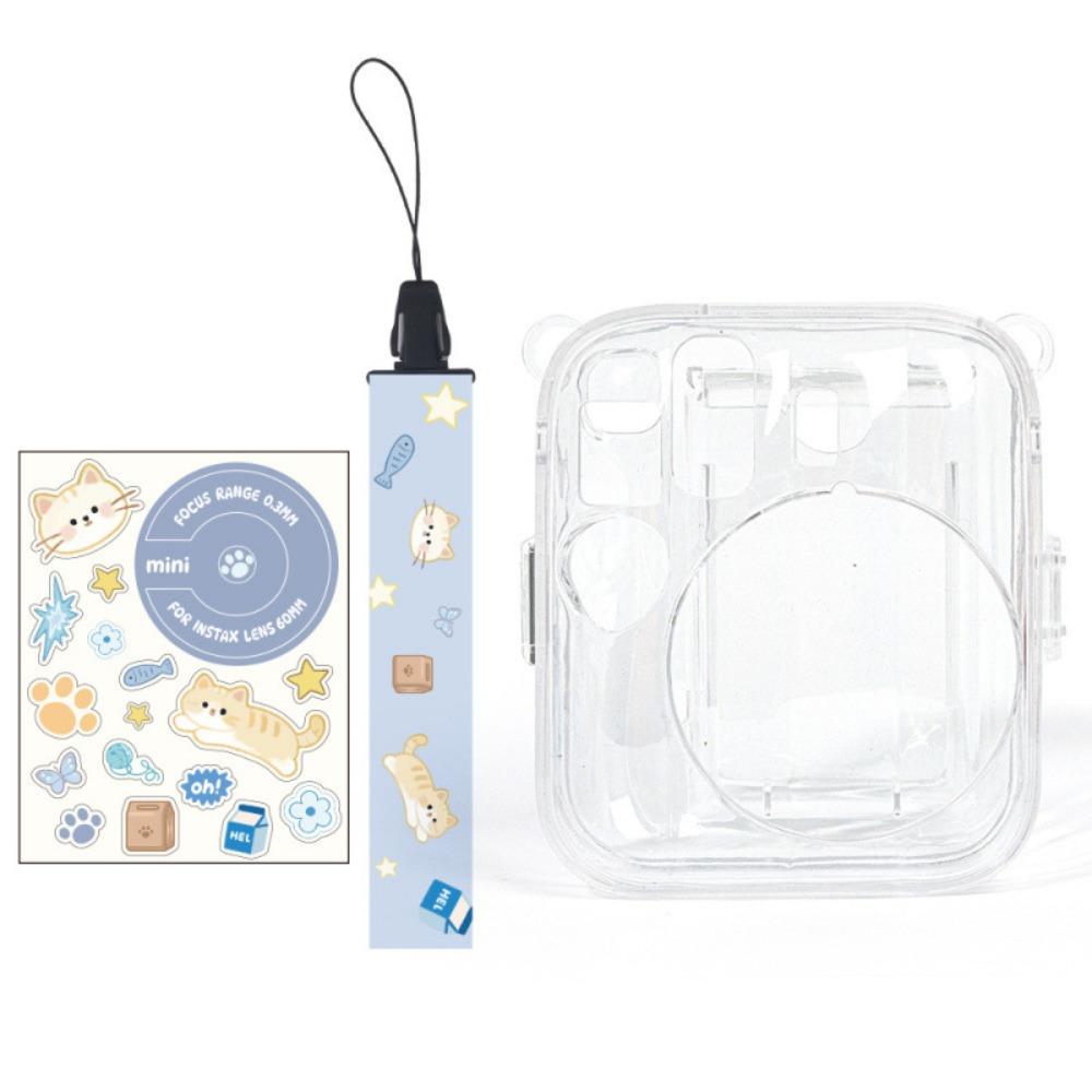 3 In 1 Instant Camera Case With Cartoon Sticker Anti Scratch Protective Cover Adjustable Strap For Fujifilm Instax Mini 13