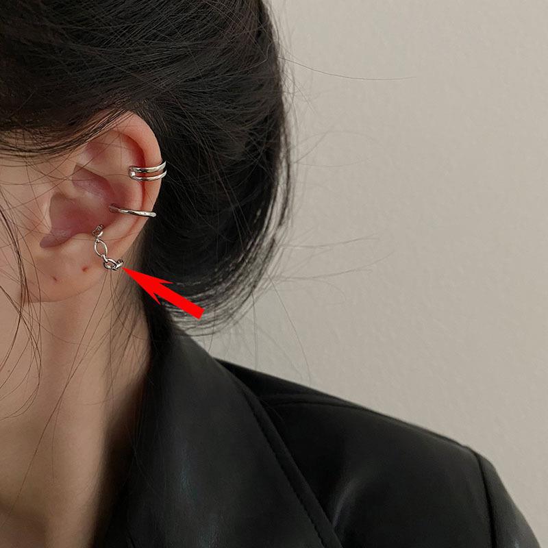 Boucles d'oreilles manchettes d'oreille empilables pour enfants sans piercing pour performance de danse de rue - Bijoux de style hip-hop pour garçons et filles
