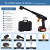 Portable Wireless Lithium Battery Car Washer: 10-Setting High-Pressure Water Gun with Six-in-One Head
