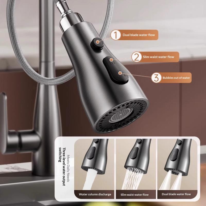 Universal Replacement Pull Out Spray Head for Kitchen Mixer Tap Ergonomic Nozzle for Modern Apartment Kitchen Use