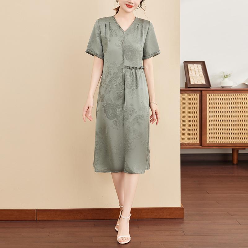 

Elegant 40s-50s Style Summer Skirt for Middle-aged and Elderly Women XXXL