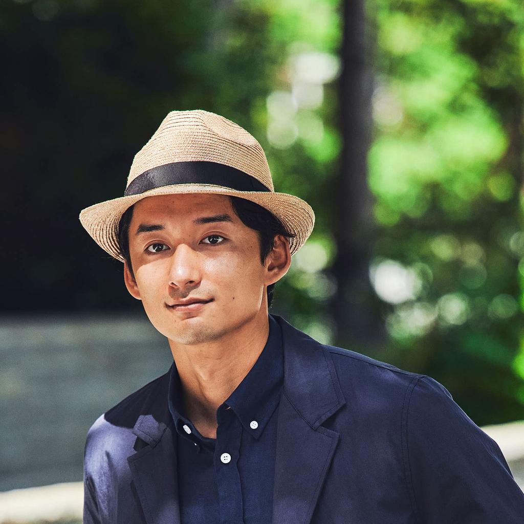Simone Straw Fine Barley Fedora Hat for UV Sun Day Popular Made In Ribbon Hat (Tanaka Hat) (Simon) (Straw Men, Straw, Protection, Protection,
