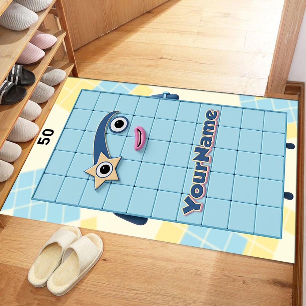 Tappeto Personalizzato con Nome Numberblocks per Ingresso Cucina Corridoio Balcone Tappeto Antiscivolo Ufficio Decorazioni per la Casa