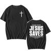Gesù salva Giovanni 3:16:17 Magliette Cristiane con Versetti Biblici per Uomo Donna Cotone Manica Corta Morbida Maglietta Girocollo Unisex