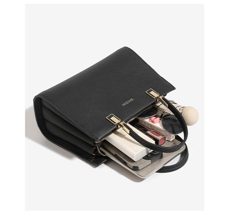 Women's stylish classic handbag, crossbody bag, large capacity, zippered removable shoulder strap