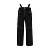 Black Overalls Women Summer Ladies Pants Pockets Elastic Casual Pants Women's Pants  Waist Street Loose Straight Casual Wide Leg Long Pants