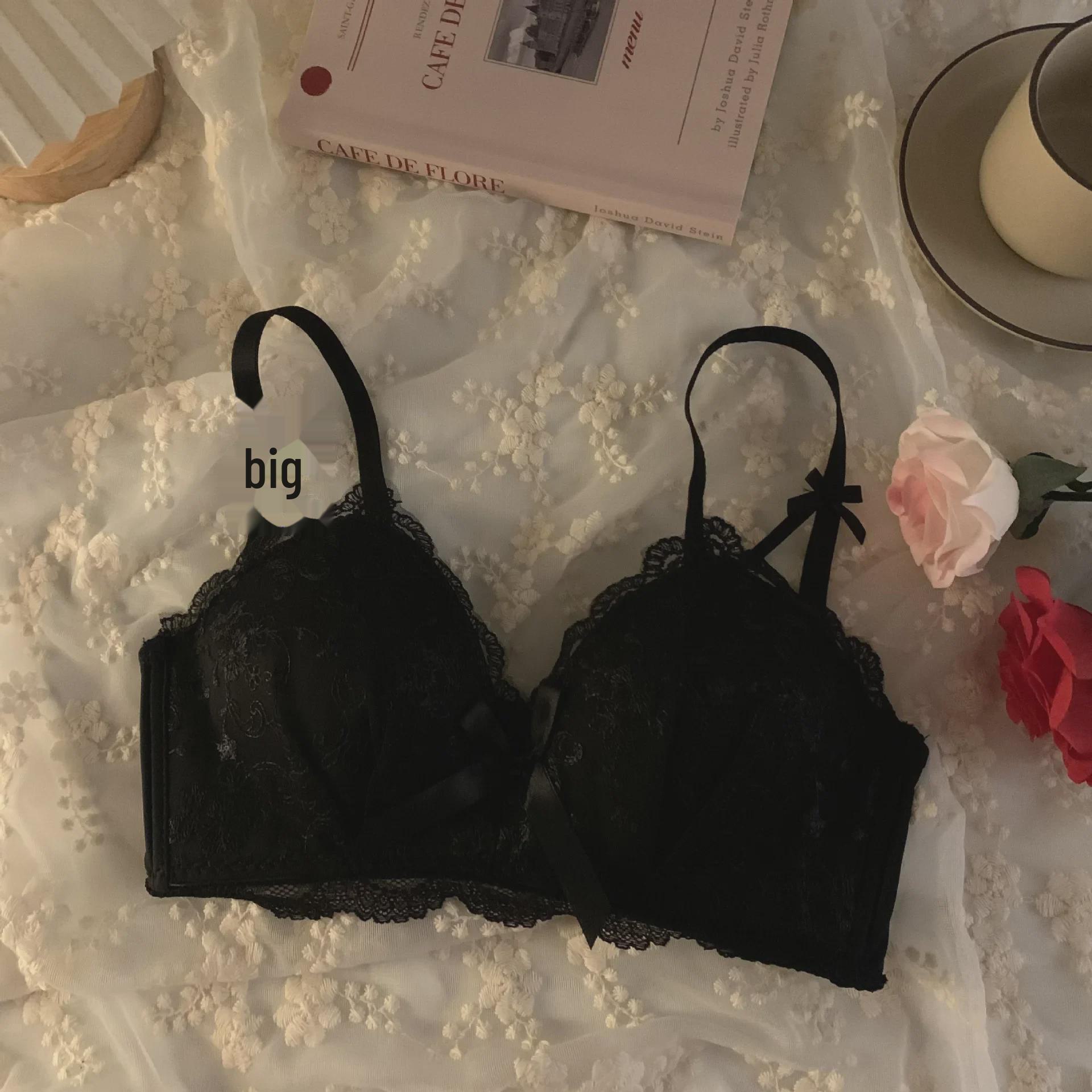 

Женские кружевные бюстгальтеры без стали: Летняя коллекция 2022 года для миниатюрных размеров 32/70AB чёрный