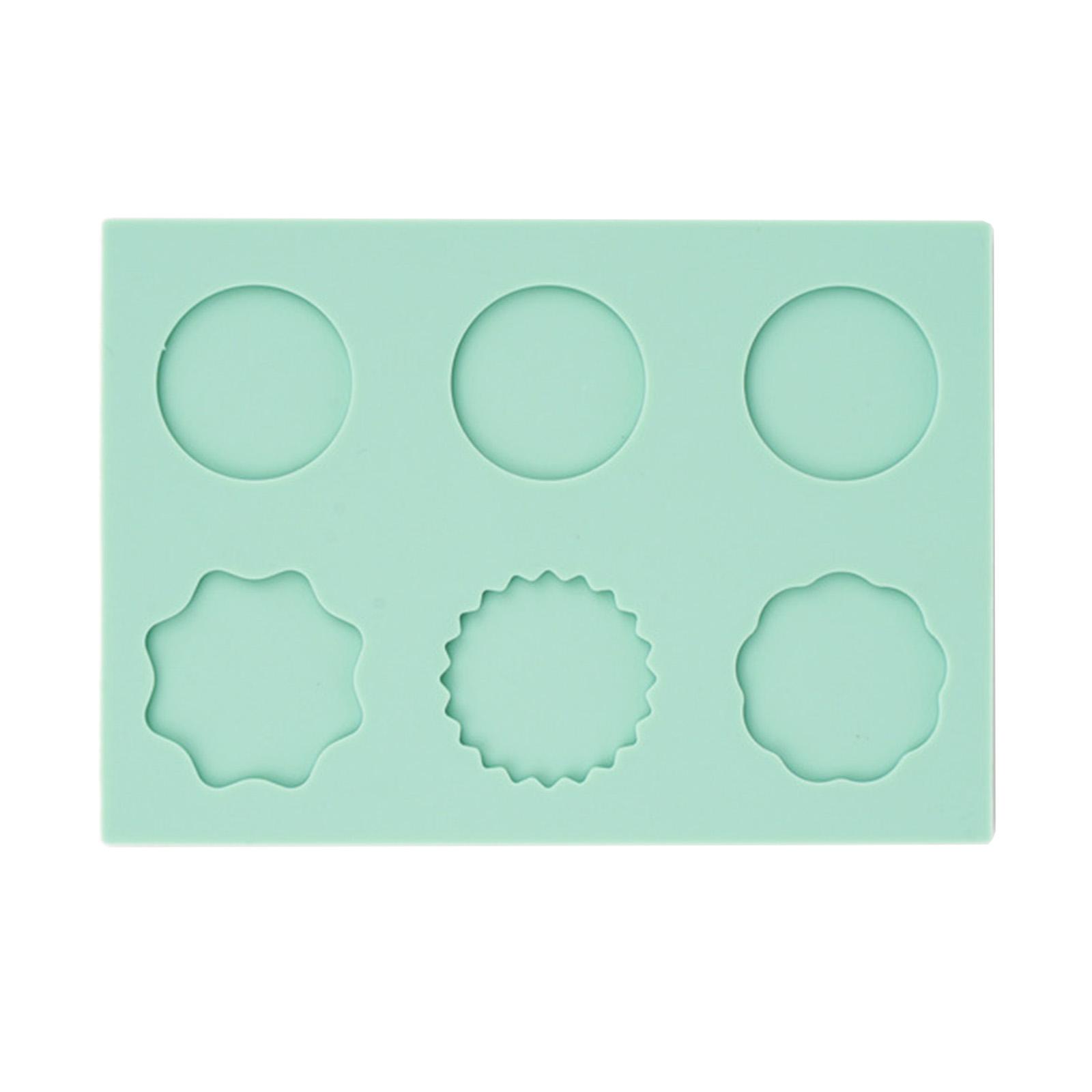 

6-в-1 Силиконовая форма для изготовления восковой печати Силиконовый коврик для восковой печати с антипригарным покрытием Легко извлекается из формы A зелёный