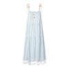 Temperament Thin Blue Sleeveless Dress Children's Summer New High-end Seaside Vacation Dress