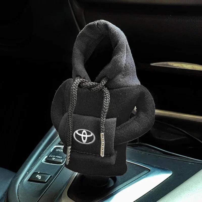 1Pcs Car Gear Shift Knob Cover Manual Handle Gear Sweatshirt Change Lever Cover For Toyota Prius Camry Crown Auris Rav4s TRD