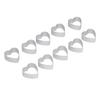 10-teiliges Set Edelstahl Mondkuchenform Set Kekse Ausstecher DIY Backform Set Herzform